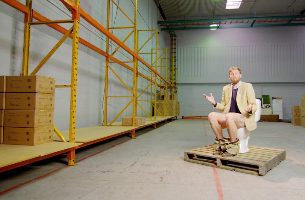 He sat on a toilet for 50 hours